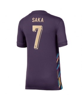 Inghilterra Bukayo Saka #7 Maglia Gara Trasferta Repliche Europei 2024 Donna